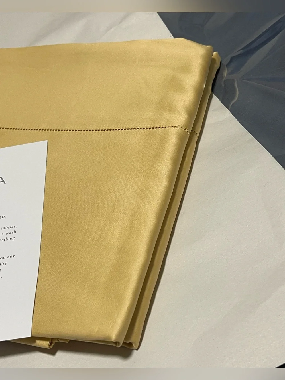 SFERRA Giotto Full/Queen Flat Sheet Extra Long Staple Cotton 96x114” Honey $518